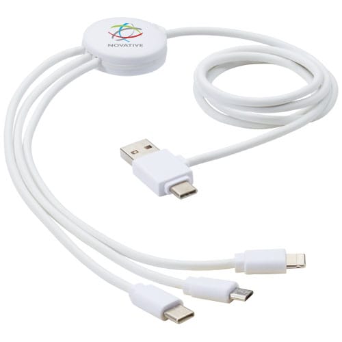Branded Pure 5-in-1 charging cable with antibacterial additive