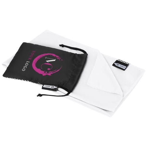 Branded Raquel cooling towel made from recycled PET 80x30 cm