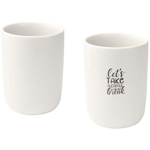 Custom Printed Male 350 ml ceramic cups with matt finish - set of 2