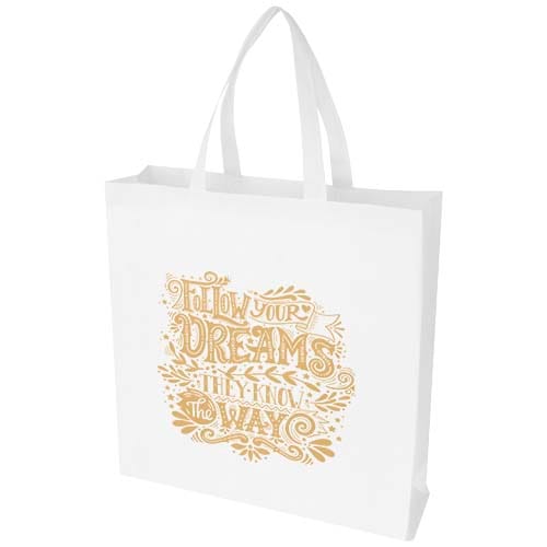 Custom Branded EcoSeal GRS recycled nonwoven gusset tote bag 12L