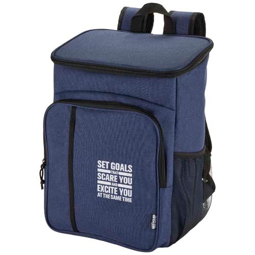 Custom Branded Tundra GRS recycled picnic cooler backpack with cutlery set 20L