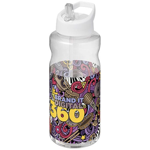 Custom Printed H2O Active® Big Base 1 litre spout lid sport bottle