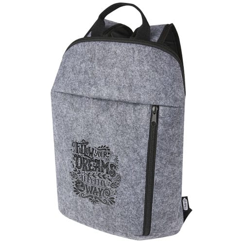 Custom Branded Felta GRS recycled felt cooler backpack 7L