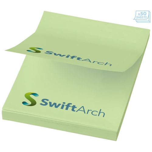 Promotional Sticky-Mate® A8 sticky notes 50x75mm