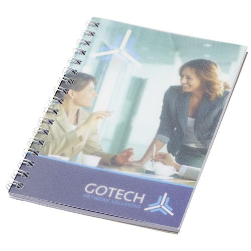 Promotional Desk-Mate® spiral A6 notebook PP cover