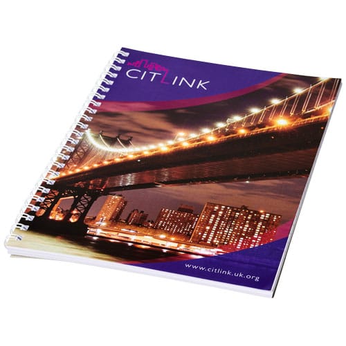 Promotional Desk-Mate® spiral A4 notebook