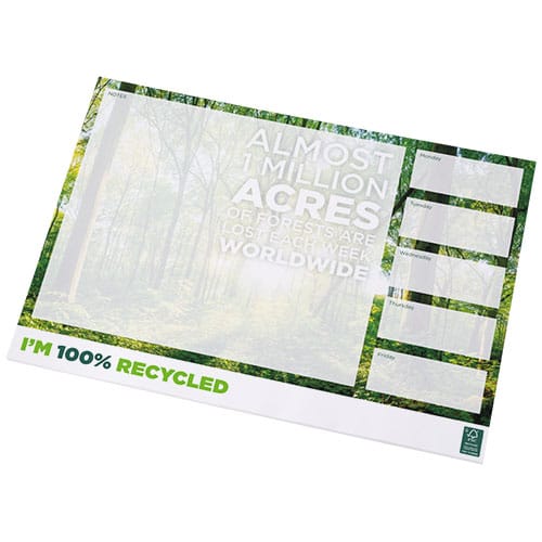 Promotional Desk-Mate® A3 recycled notepad