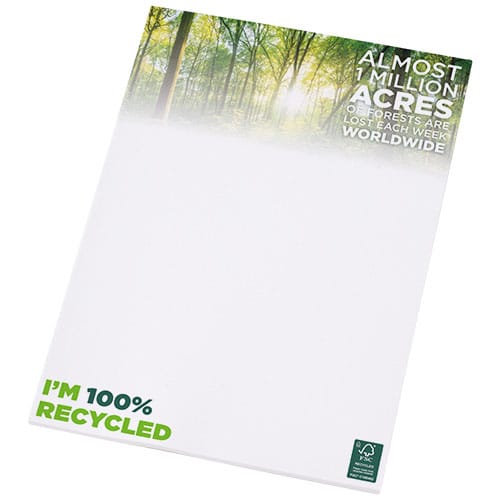 Promotional Desk-Mate® A4 recycled notepad
