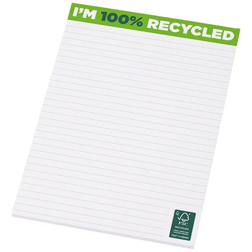 Promotional Desk-Mate® A5 recycled notepad