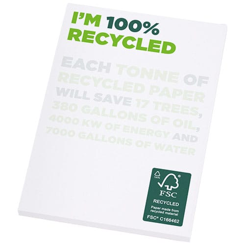 Promotional Desk-Mate® A7 recycled notepad
