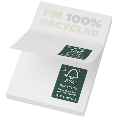 Promotional Sticky-Mate® recycled sticky notes 50 x 75 mm 