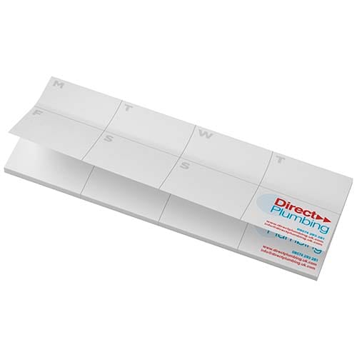 Promotional Sticky-Mate® recycled sticky notes with printed planner