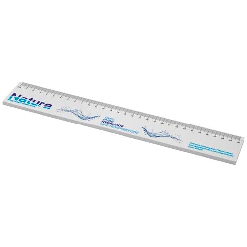 Promotional Sticky-Mate® recycled sticky notes with printed 30 cm ruler