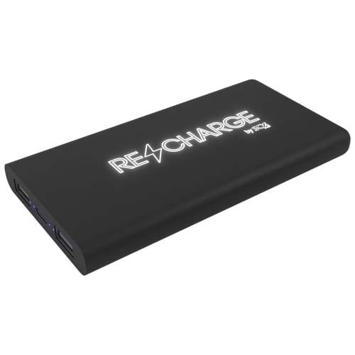 Branded SCX.design P40 10.000 mAh light-up wireless rubber power bank
