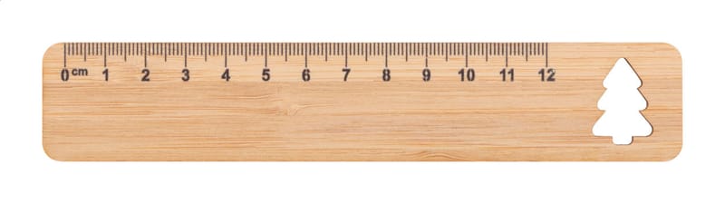 Promotional Bamboo ruler, Christmas tree