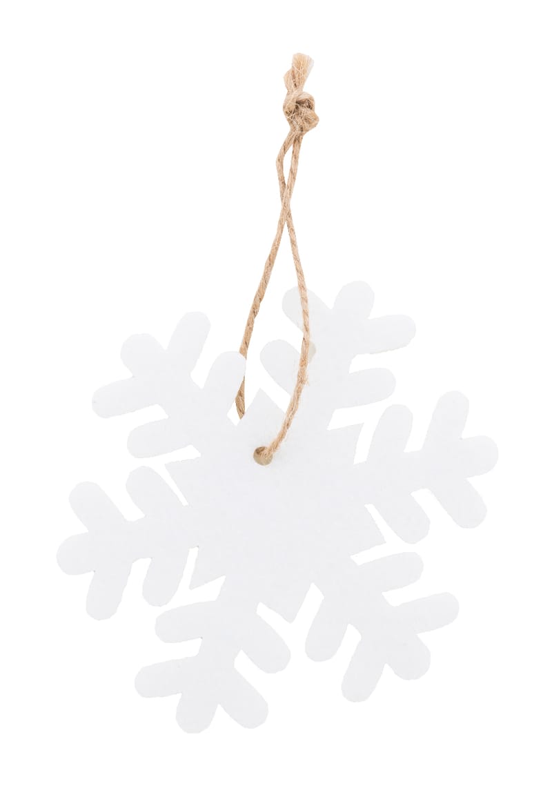 Promotional RPET Christmas tree ornament, snowflake