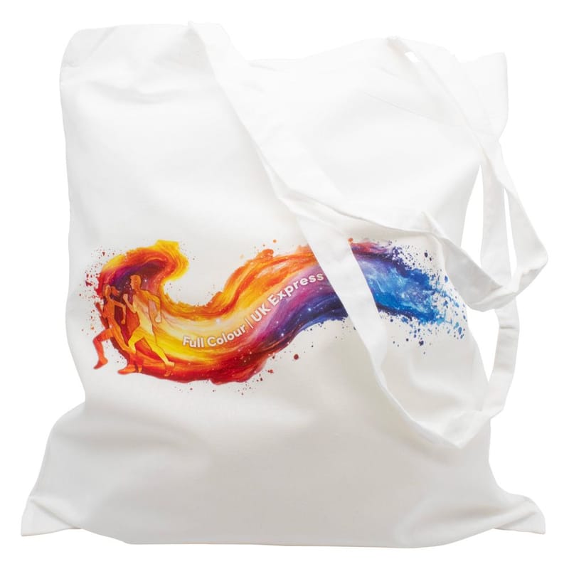 Custom Branded Cotton Shopper Bag - White (UK Stock)
