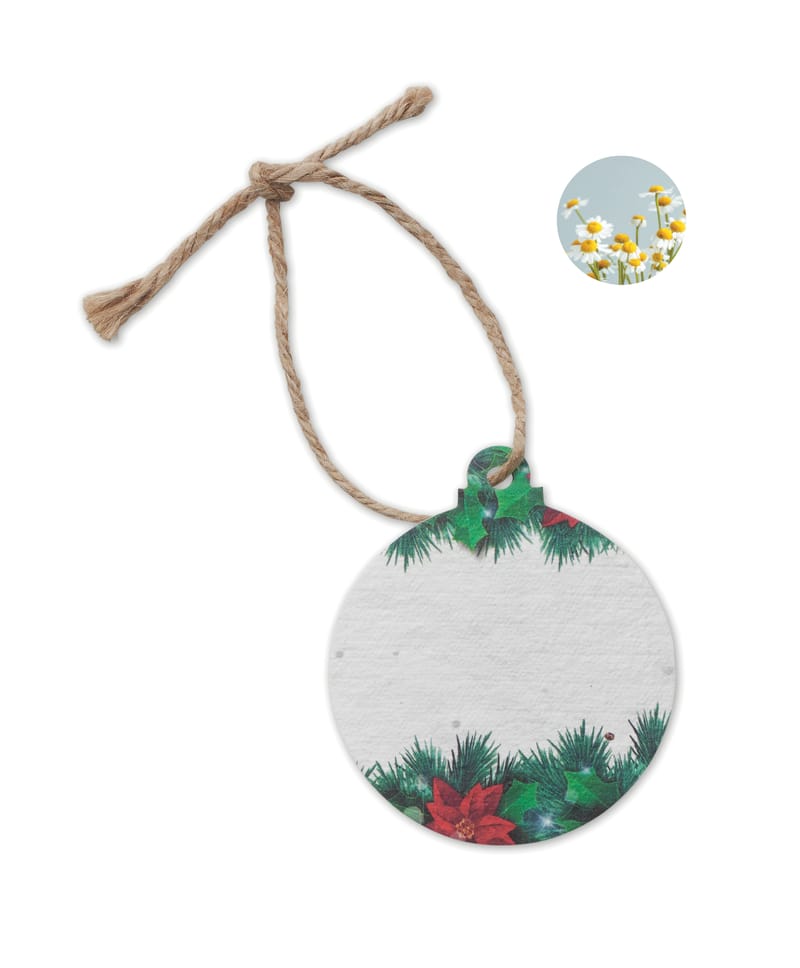 Promotional Seed Paper Xmas Ornament
