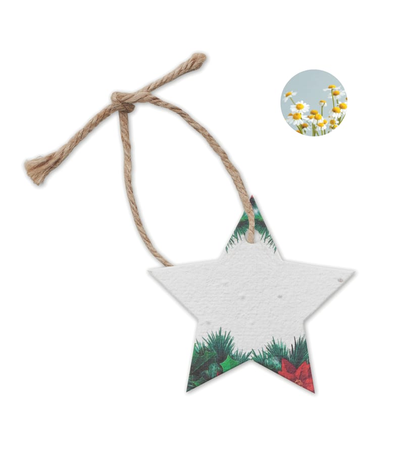 Promotional Seed Paper Xmas Ornament