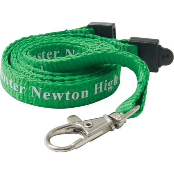 Custom Branded 10mm Flat Polyester Lanyard