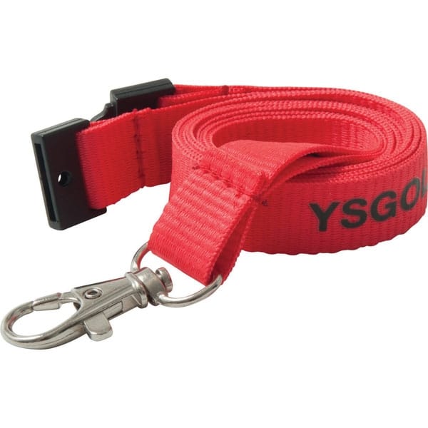 Custom Branded 15mm Flat Polyester Lanyard