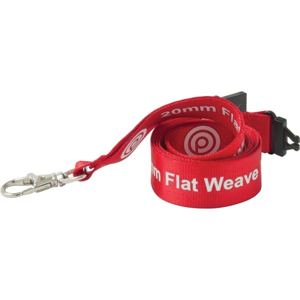 Custom Branded 20mm Flat Weave Nylon Lanyard