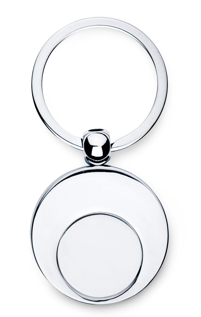 Promotional Metal Key Ring With Token