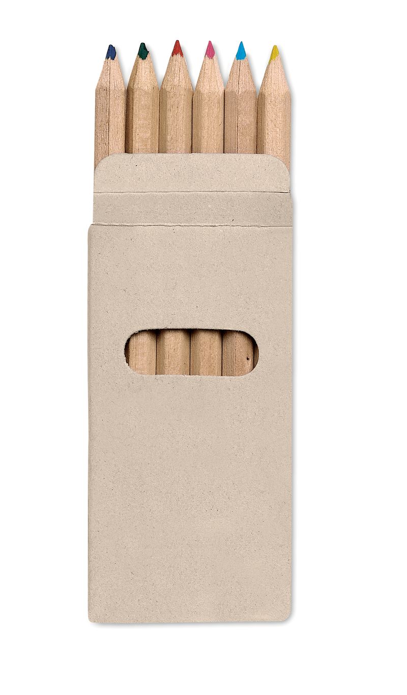 Promotional Recycled 6 Coloured Pencils In Box