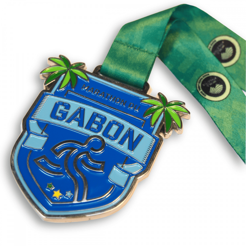 Branded Stamped Iron Enamelled Medal (40mm)