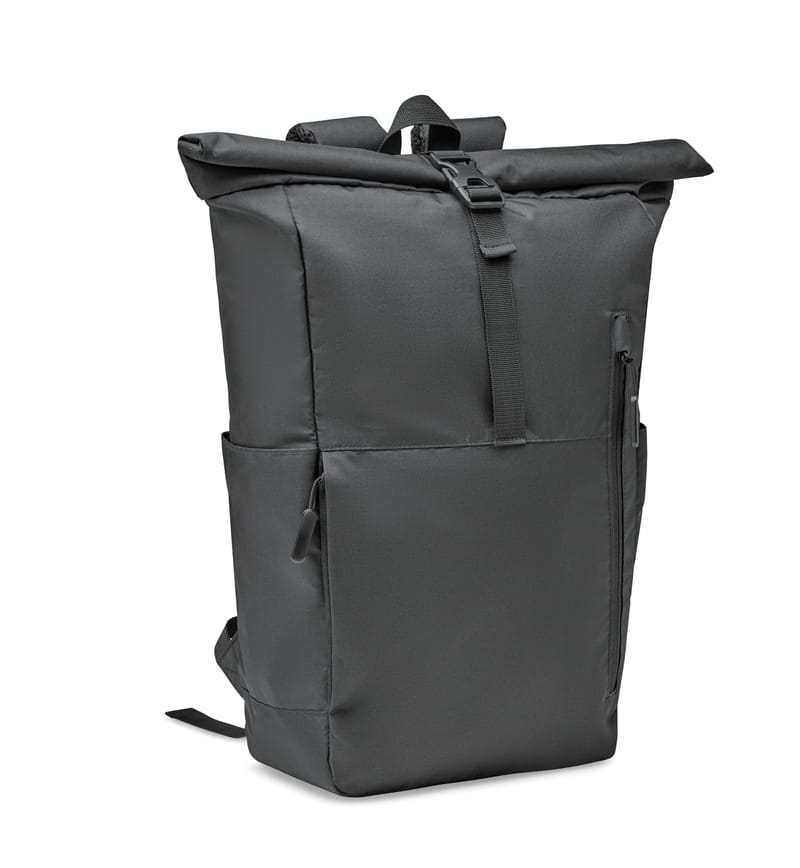 Custom Branded 300d Rpet Rolltop Backpack