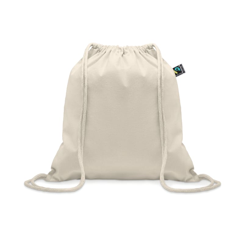 Custom Branded Drawstring Bag Fairtrade 180 Gr
