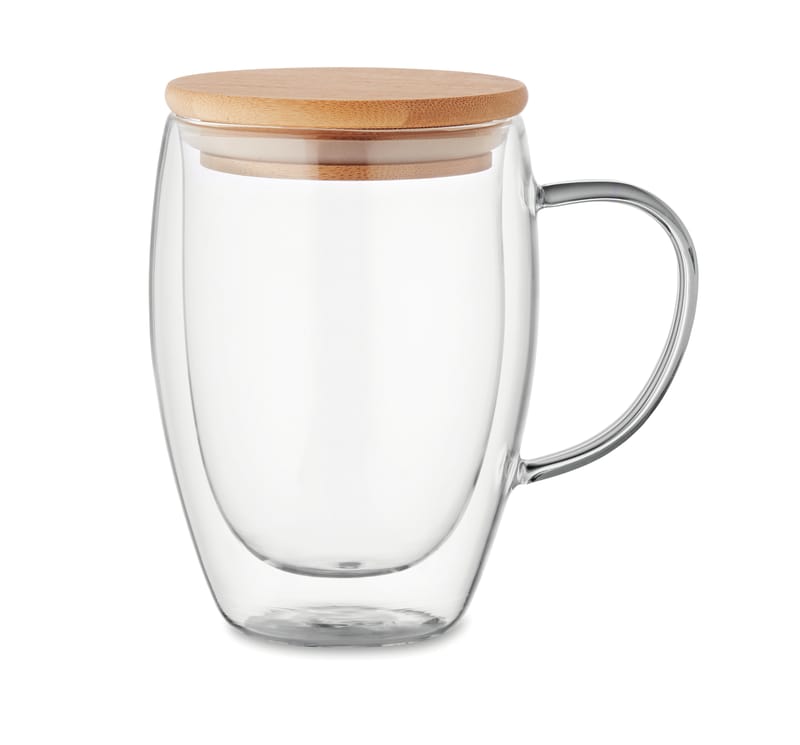 Custom Printed Bamboo Double Wall Mug 350 Ml