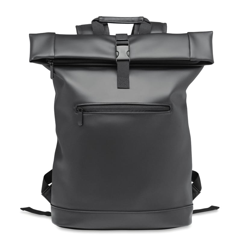 Custom Branded RPET Laptop Pu Rolltop Backpack