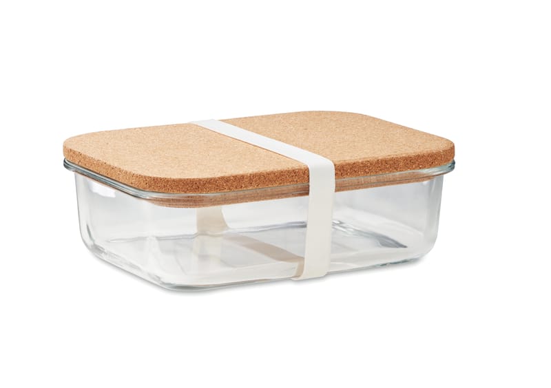 Custom Printed Glass Lunch Box With Cork Lid