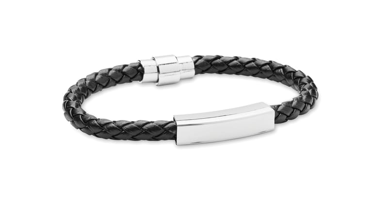 Promotional Braided Faux Leather Bracelet