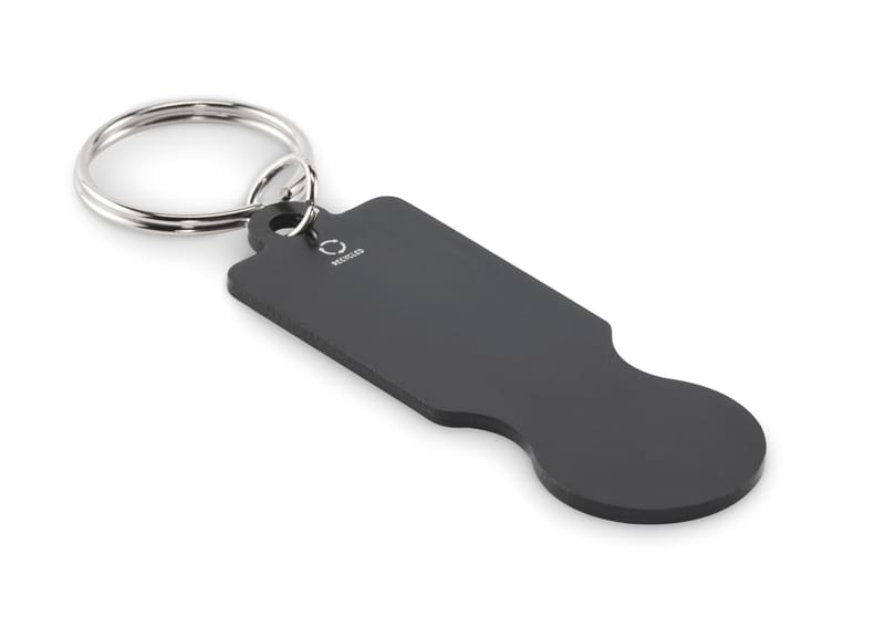 Custom Branded Recycled Key Ring With Trolley Token