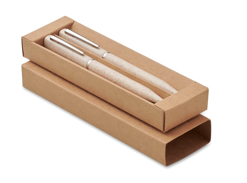 Promotional Recycled Wheat Straw/abs Twist Pen Set