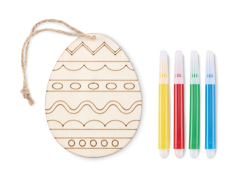 Promotional Wooden Egg Painting Set