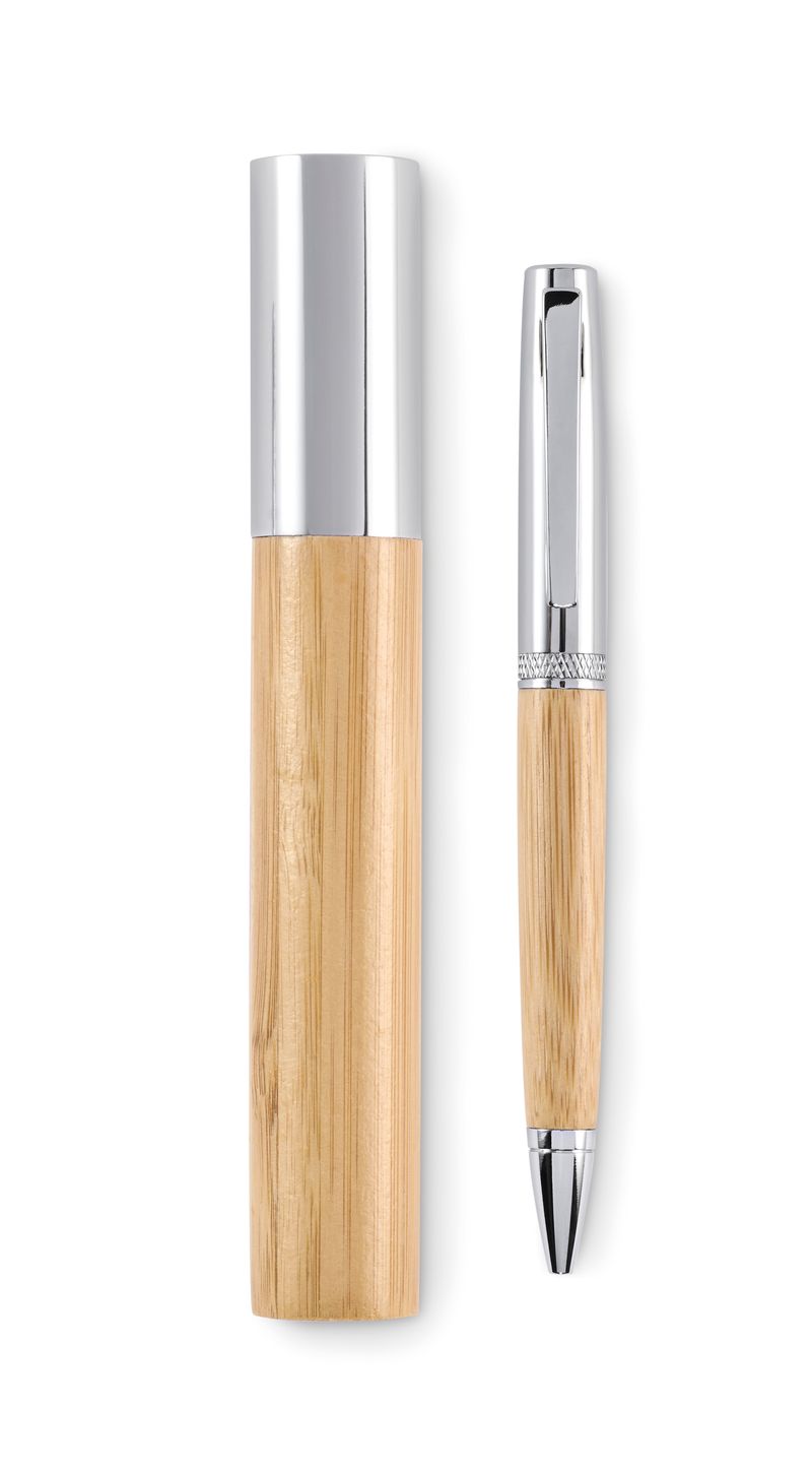 Promotional Bamboo Metal Twist Ball Pen In Tube