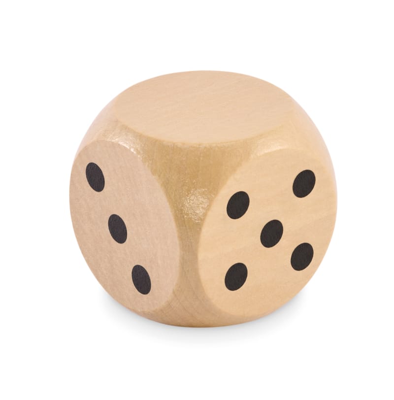 Promotional Schima Wooden Dice 5cm Dia