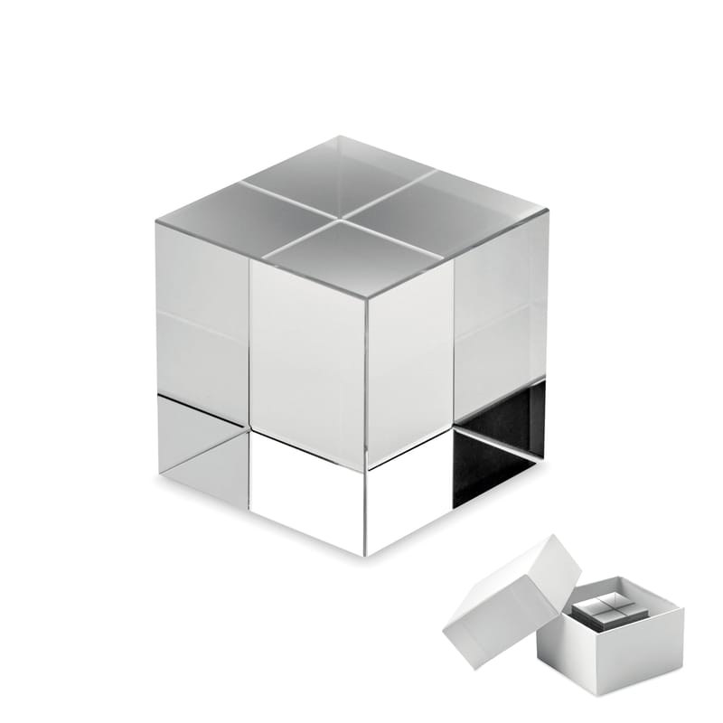 Custom Printed Glass Cube Award