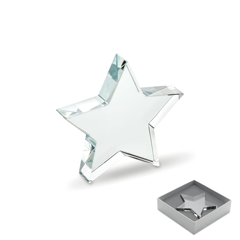 Custom Printed Glass Star Award