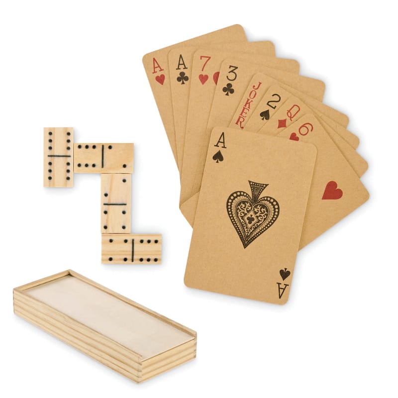 Branded Recycled Domino And Cards Set