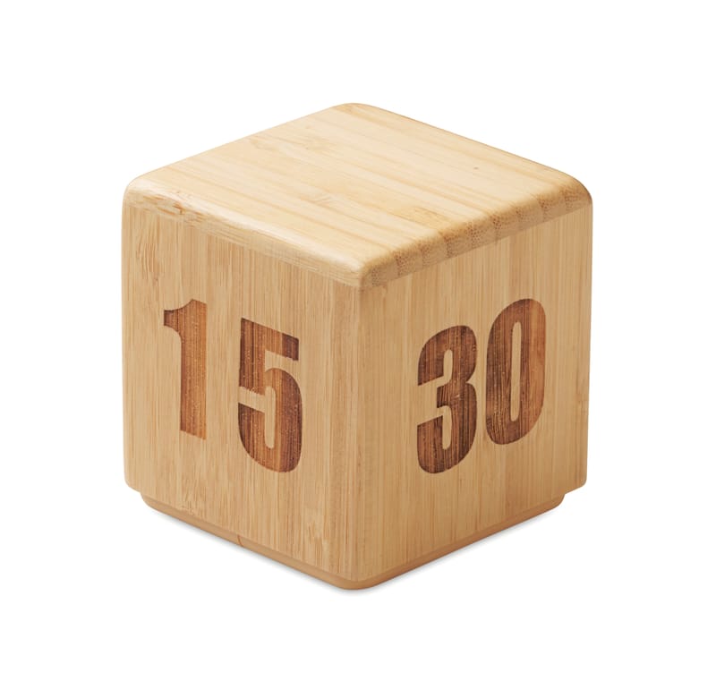Promotional Bamboo Twist Snooze Timer