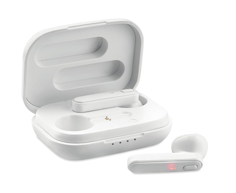 Branded Recycled Tws Earbuds With Charging Base