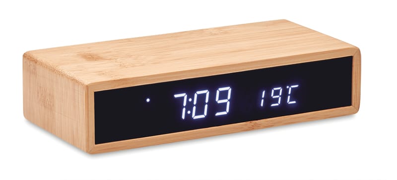 Branded Wireless Charger In Bamboo 5w