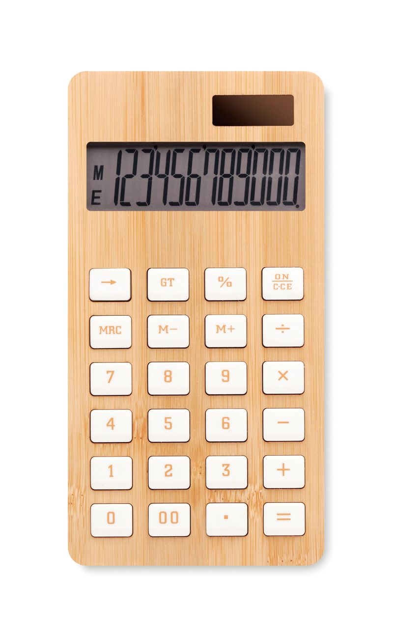 Promotional 12 Digit Bamboo Calculator