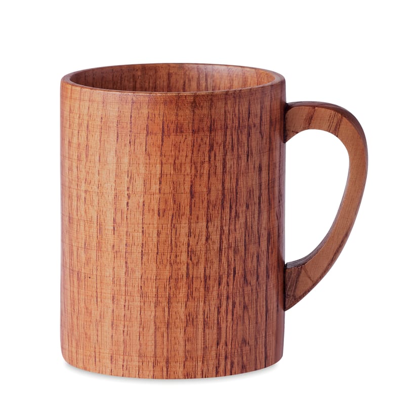 Custom Printed Oak Wooden Mug 280 Ml