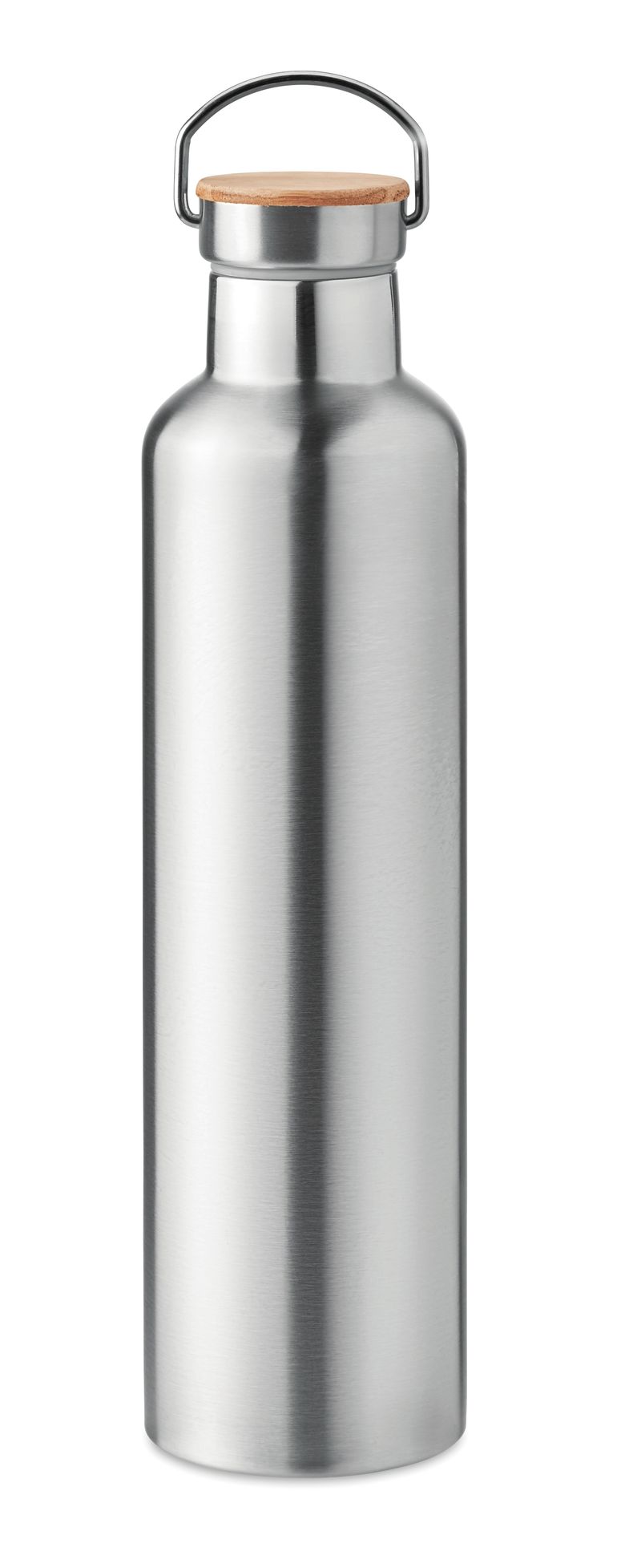 Custom Printed Bamboo Stainless Steel Double Wall Flask 1l