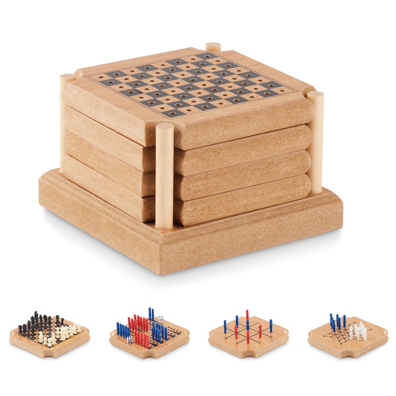 Custom Printed 4-piece Coaster Game Set